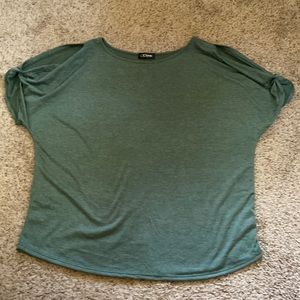 Women’s XXL Romeu Cold Shoulder Knit Top Shirt Olive‎